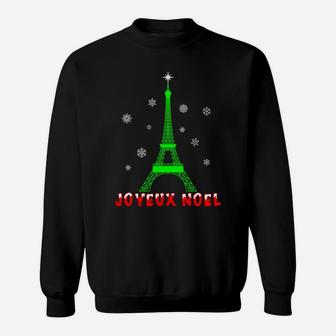 Joyeux Noel French Paris Eiffel Tower Merry Christmas Xmas Sweatshirt | Crazezy UK