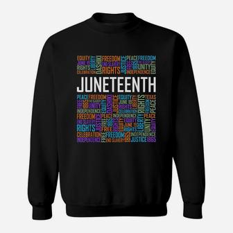 Juneteenth Words Sweatshirt | Crazezy
