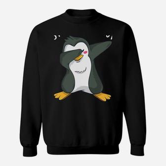 Just A Boy Who Loves Penguins Cute Dab Dance Boys Penguin Sweatshirt | Crazezy