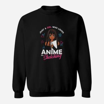 Just A Girl Who Loves And Sketching Lover Gift Sweatshirt | Crazezy AU