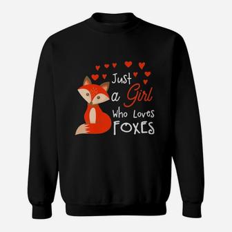 Just A Girl Who Loves Fox Lovely Sweatshirt - Thegiftio UK