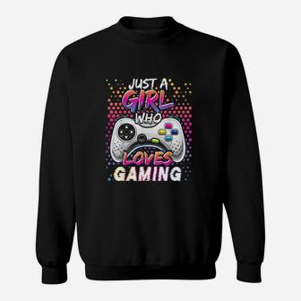 Just A Girl Who Loves Gaming Video Game Sweatshirt - Thegiftio UK