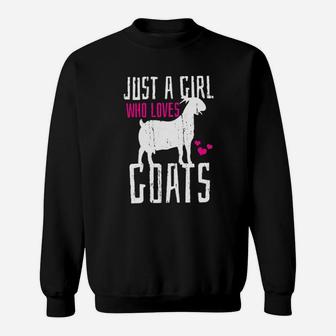 Just A Girl Who Loves Goats Valentine Day Sweatshirt - Monsterry