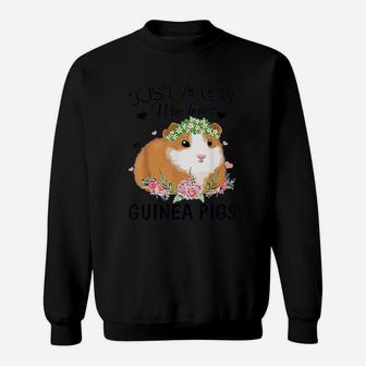 Just A Girl Who Loves Guinea Pigs Lovely Sweatshirt - Thegiftio UK
