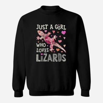 Just A Girl Who Loves Lizards Sweatshirt | Crazezy UK