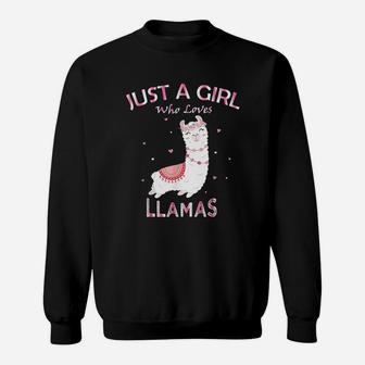 Just A Girl Who Loves Llamas Sweatshirt | Crazezy DE
