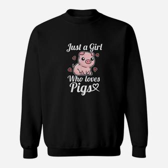 Just A Girl Who Loves Pigs Cute Pig Costume Sweatshirt | Crazezy