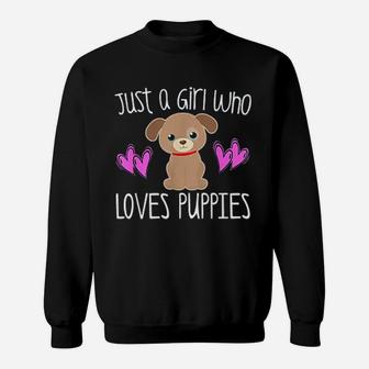 Just A Girl Who Loves Puppies Sweatshirt - Thegiftio UK
