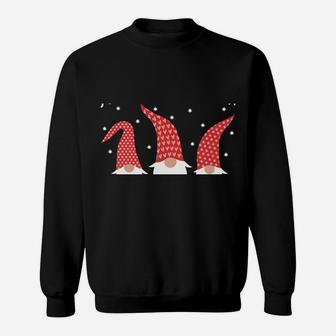 Just Hangin With My Gnomies Merry Christmas Cute Holiday Sweatshirt Sweatshirt | Crazezy