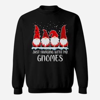Just Hanging With My Gnomes Ugly Xmas Costume Sweatshirt - Monsterry CA