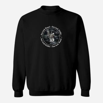 Katzen-Motiv Unisex-Sweatshirt in Schwarz mit Lustigem Spruch - Seseable