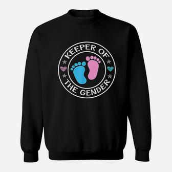 Keeper Of Gender Reveal Party Idea Baby Announcement Sweatshirt | Crazezy UK
