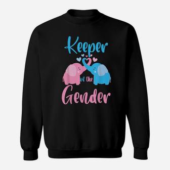 Keeper Of The Gender Elephant In Blue And Pink Party Idea Sweatshirt - Monsterry