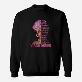 Ki Virgo Queen Birthday Christian Gift Black Women Sweatshirt | Crazezy UK