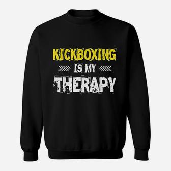 Kickboxing Is My Therapy Kickbox Sweatshirt | Crazezy UK