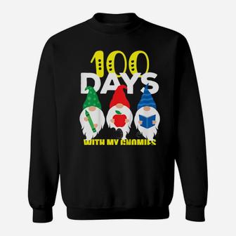 Kids 100Th Day Of School 100 Days With My Gnomies Boys Girls Sweatshirt - Monsterry AU