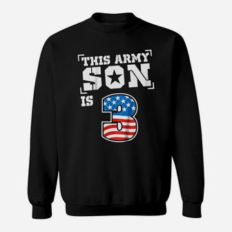 Kids 3Rd Birthday Boys Army Son Kids Military 3 Year Old Sweatshirt | Crazezy