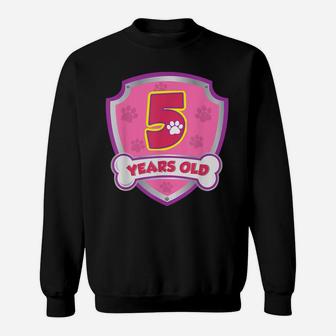 Kids 5 Year Old 5Th Birthday Patrol Party Boys Girls Sweatshirt | Crazezy CA