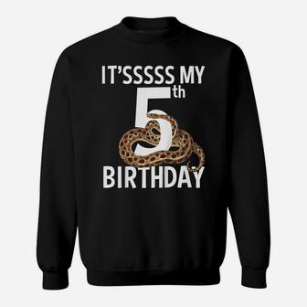 Kids 5 Year Old Snake Birthday Party Boa Python Reptile 5Th Gift Sweatshirt | Crazezy AU