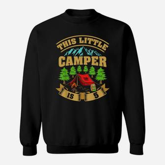Kids 5Th Camping Birthday Camper Lover 5 Year Old Sweatshirt | Crazezy CA