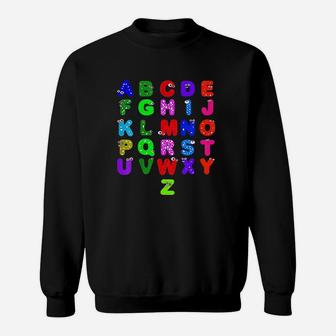 Kids Abc Alphabet Awesome Letters Colorful Learning Sweatshirt | Crazezy UK