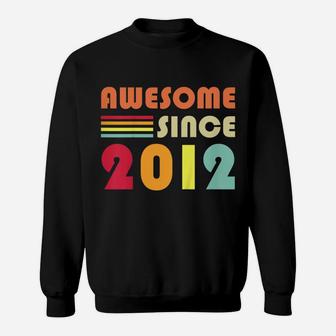 Kids Awesome Since 2012 10Th Birthday Retro 10 Year Old Sweatshirt | Crazezy