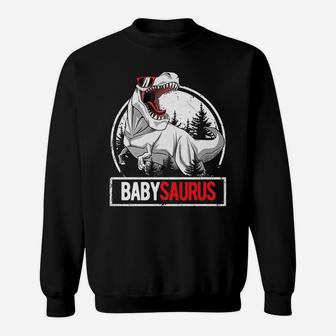 Kids Babysaurus Shirt For Kids Toddlers Birthday Party T-Rex Baby Sweatshirt | Crazezy