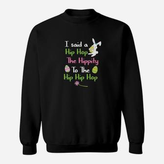 Kids Easter Bunny Hip Hop Hippity Egg Funny Sweatshirt - Thegiftio UK