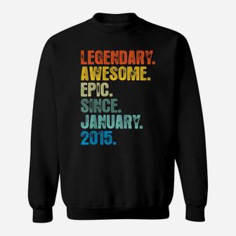 Kids Epic Since January 2015 5Th Birthday Gift 5 Yrs Old Sweatshirt | Crazezy DE