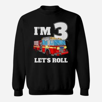 Kids Fire Truck 3Rd Birthday T Shirt Boy Toddler Firefighter Tee Sweatshirt | Crazezy DE