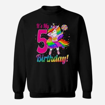 Kids Its My 5Th Birthday Unicorn Shirt 5 Year Old Girls Outfit Sweatshirt | Crazezy AU
