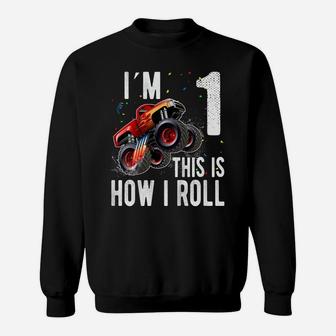 Kids Kids 1 Year Old Shirt 1St Birthday Boy Monster Truck Car Sweatshirt | Crazezy UK