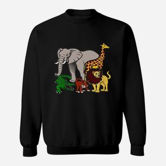 Kids Kids Safari Animal Friends Gift Sweatshirt - Thegiftio UK