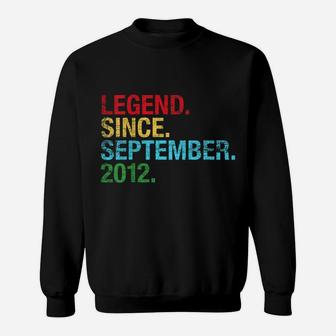 Kids Legend Since September 2012 Bday Gifts 8Th Birthday Sweatshirt | Crazezy DE
