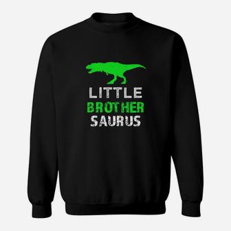 Kids Little Brother Saurus Funny Lil Bro Dino Trex Sweatshirt - Thegiftio UK