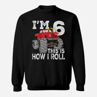 Kids Monster Trucks 6Th Birthday Party Shirt Six Years Sweatshirt | Crazezy