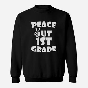 Kids Peace Out 1St Grade For Graduation Sweatshirt | Crazezy