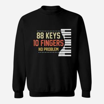 Kids Piano Keys Funny Musician Music 88 Keys Sweatshirt - Thegiftio UK