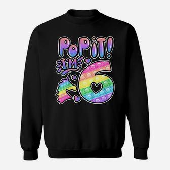 Kids Pop It 6Th Birthday Girls Boys 6 Years Old Fidget Sweatshirt | Crazezy DE