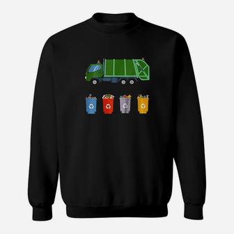 Kids Recycling Trash Dump Truck Pajamas For Kids Sweatshirt - Thegiftio
