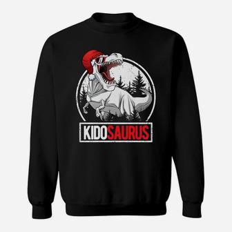 Kids Santa Kidosaurus Shirt For Kids Matching Christmas T-Rex Boy Sweatshirt | Crazezy