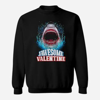 Kids Shark Valentine's Day Youth Toddler Jawesome Sweatshirt - Monsterry UK