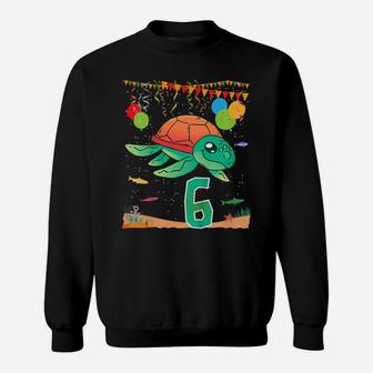 Kids Sixth Birthday Turtle Product 6 Six Years Old Sweatshirt | Crazezy
