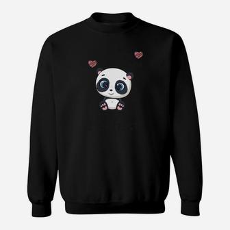 Kinder Panda Liebe Sweatshirt, Süß wie Mama Stark wie Papa Design - Seseable