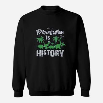 Kindergarten Is History Funny Dinosaur Graduation Youth Sweatshirt - Thegiftio UK