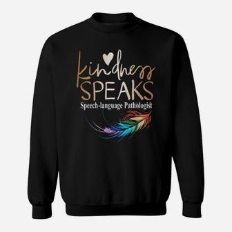 Kindness Speaks Feathers Lgbt Sweatshirt - Monsterry DE