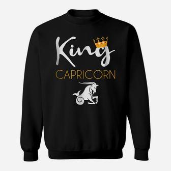 King Capricorn Zodiac December January Birthday Gift Sweatshirt | Crazezy