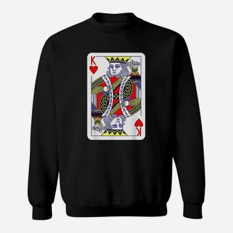 King Of Hearts Playing Cards Sweatshirt | Crazezy UK