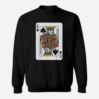 King Of The Spades Playing Card Sweatshirt - Thegiftio UK
