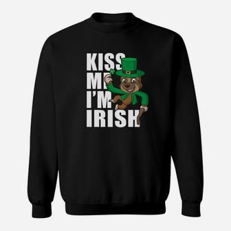 Kiss Me Im Irish Sloth Irish St Patricks Day Sweatshirt - Thegiftio UK